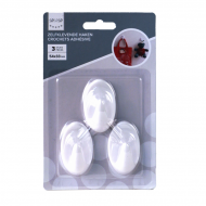 crochets permanent adhésif 3 pieces oval blanc  - Nouveau depuis 10/02/2022 - Marque DDD