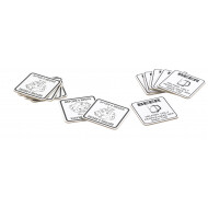 Cosy&Trendy Coaster Funny - Vierkant - Hout - Wit/Zwart - Merk Cosy & Trendy - Kleur Zwart,Wit