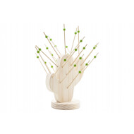 Cosy&Trendy Aperoset Cactus - Inclusief Prikkers - H20,50cm - Hout - Merk Cosy & Trendy - Materiaal Glas - Kleur Hout