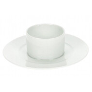 Cosy&Trendy Coquetier & Soucoupe - Ø11cm - Porcelaine - Blanc - 4 pièces - Marque Cosy & Trendy