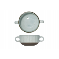 Cosy&Trendy Bol à Soupe Venezia Quattro - 33cl - Ø11,5x5,8cm - Grès - Gris Bleu - Marque Cosy & Trendy - Matériel Poterie - Couleur Gris-bleu