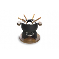 Cosy&Trendy Fondueset - 6 Personen - 2L - H25cm - Kunststof - Zwart - Merk Cosy & Trendy
