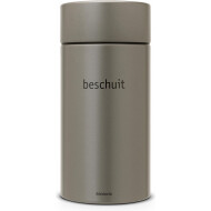 Brabantia Beschuitbus - 1,7L - Ø11x23,5cm - Platinum - Merk Brabantia - Materiaal Staal - Kleur Platinum
