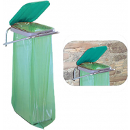 Artex V-Part Wandzakhouder Enkel met Deksel - Rechthoek - 40L - Kunststof - Groen - Merk Artex - Kleur Groen