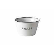 Cosy&Trendy Bol à Frites - 13x13x7,5cm - Grès - Blanc - Marque Cosy & Trendy - Matériel Poterie - Couleur Blanc