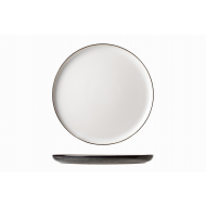 Cosy&Trendy Assiette à Déjeuner / Dessert Ciel - Ø22cm - Faïence - Noir/Blanc - Marque Cosy & Trendy - Couleur Blanc,Noir - Matériel Poterie