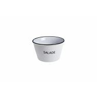 Cosy&Trendy Bol à Salade - Ø13x7,5cm - Porcelaine - Blanc/Noir - Marque Cosy & Trendy - Matériel Porcelaine - Couleur Noir,Blanc