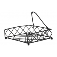 Cosy&Trendy Servethouder - 18,5x18,5x6cm - Ijzer - Zwart - Merk Cosy & Trendy - Kleur Zwart