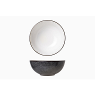 Cosy&Trendy Bol à Soupe Ciel - Ø16,5cm - Faïence - Noir/Blanc - Marque Cosy & Trendy - Matériel Poterie - Couleur Noir,Blanc