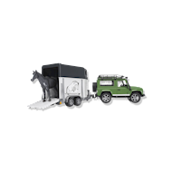 Bruder Land Rover Defender met Paardentrailer - 2592 - Schaal 1:16 - Leeftijd vanaf 3 jaar