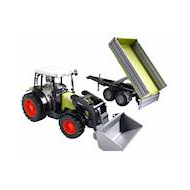 Bruder Claas Nectis 267 F met Frontlader en Tipping Trailer - BR2112 - Schaal 1:16 - Leeftijd vanaf 3 jaar