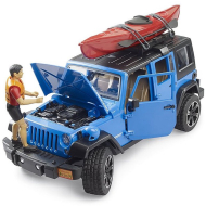Bruder Jeep Wrangler Rubicon met Kayak en Kayaker - 2529 - Schaal 1:16 - Leeftijd vanaf 3 jaar