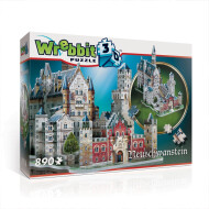 Wrebbit Neuschwanstein Kasteel 3D Puzzel - 890 Stukken - Leeftijd vanaf 12 jaar en ouder