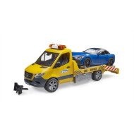 Bruder Mercedes Benz Transporter met Roadster - 2675 - Schaal 1:16 - Leeftijd vanaf 3 jaar