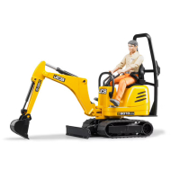 Bruder JCB Minigraafmachine en Figuur - 62002 - Schaal 1:16 - Leeftijd vanaf 3 jaar
