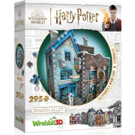 Wrebbit Puzzle 3D Harry Potter Ollivander’s Wand Shop et Scribbulus Writing Implements - 295 pièces - Age à partir de 12 ans et plus