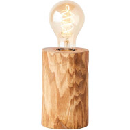 Brilliant Trabo Lampe de table - Ø10x15cm - Bois - Marron - Couleur Brun - Matériel Bois - Type de lampe Lampe non inclus - Douilles Nvt - Dimmable Non