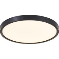 Brilliant Galo Plafonnier - Ø30cm - Plastique - Noir - Type de lampe LED - Douilles Nvt - Couleur Noir - Matériel Matière plastique - Nombre de points lumineux 1