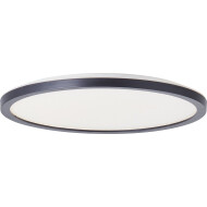 Brilliant Brennan Plafonnier - 3000K - Ø29cm - Plastique - Noir - Matériel Matière plastique - Type de lampe LED - Douilles Nvt - Nombre de points lumineux 1 - Couleur Noir