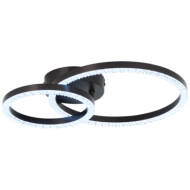 Brilliant Aurelia Plafonnier - 1980 lm - Ø30cm - Aluminium/Plastique - Noir - Douilles Nvt - Couleur Noir - Nombre de points lumineux 1 - Matériel Aluminium,Matière plastique - Type de lampe Intégré LED