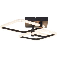 Brilliant Aydin Plafonnier carré - 46x58x15cm - Aluminium/Plastique - Noir - Nombre de points lumineux 1 - Matériel Matière plastique,Aluminium - Douilles Nvt - Type de lampe LED - Couleur Noir