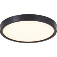 Brilliant Galo Plafonnier - Ø23cm - Plastique - Noir - Nombre de points lumineux 1 - Couleur Noir - Douilles Nvt - Type de lampe LED - Matériel Matière plastique