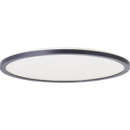 Brilliant Brennan Plafonnier - 4000K - Ø42cm - Plastique - Noir - Matériel Matière plastique - Douilles Nvt - Nombre de points lumineux 1 - Type de lampe LED - Couleur Noir