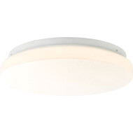 Brilliant Farica Plafonnier - Ø26cm - Métal - Blanc - Matériel Métal - Type de lampe Intégré LED - Couleur Blanc - Douilles Nvt - Nombre de points lumineux 1