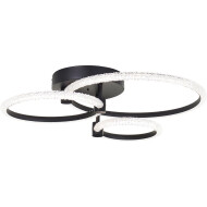 Brilliant Aydin Plafonnier rond - Ø56cm - Aluminium/Plastique - Noir - Type de lampe LED - Nombre de points lumineux 1 - Douilles Nvt - Matériel Matière plastique,Aluminium - Couleur Noir