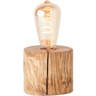 Brilliant Trabo Lampe de table - Ø10x10cm - Bois - Marron - Douilles Nvt - Matériel Bois - Couleur Brun - Dimmable Non - Type de lampe Lampe non inclus