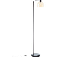 Brilliant Casto Vloerlamp - 33x25x150cm - Aluminium/Glas - Zwart/Amber - Type lamp Lamp niet inbegrepen - Kleur Zwart,Amber - Fitting Nvt - Materiaal Aluminium,Glas - Aantal lichtpunten 1