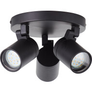 Brilliant Alessia Spot plafond 3 lampes - 18x18x13.8cm - Métal - Noir - Type de lampe Lampe non inclus - Matériel Métal - Couleur Noir - Douilles Nvt