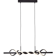 Brilliant Amalie Hanglamp - 18x95.5x150cm - Metaal - Zwart - Aantal lichtpunten 1 - Kleur Zwart - Materiaal Metaal - Type lamp LED - Fitting Nvt