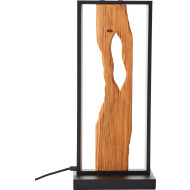 Brilliant Chaumont Tafellamp - 22x15x50cm - Metaal - Hout/Zwart - Dimbaar Nee - Kleur Zwart,Hout - Materiaal Metaal - Fitting Nvt - Type lamp LED