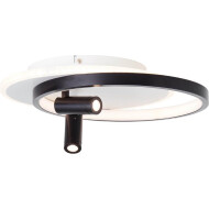 Brilliant Eunomia Plafonnier LED avec 2 spots - 35x30cm - Métal - Noir - Nombre de points lumineux 1 - Couleur Noir - Type de lampe LED - Matériel Métal - Douilles Nvt