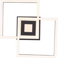 Brilliant Bray Plafonnier - 40x40x9cm - Métal - Noir - Type de lampe LED - Nombre de points lumineux 1 - Douilles Nvt - Couleur Noir - Matériel Métal