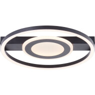 Brilliant Maureen Plafonnier - 22W - Ø37cm - Métal - Noir - Matériel Métal - Couleur Noir - Nombre de points lumineux 1 - Type de lampe LED - Douilles Nvt