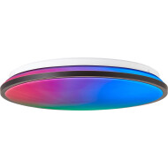 Brilliant Heida Plafonnier - Ø39.50cm - Métal - Noir - Matériel Métal - Couleur Noir - Douilles Nvt - Nombre de points lumineux 1 - Type de lampe LED