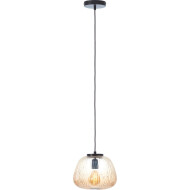 Brilliant Kaizen Suspension - 25x25x176cm - Métal/Verre - Noir/Ambré - Couleur Ambre,Noir - Douilles Nvt - Nombre de points lumineux 1 - Type de lampe Lampe non inclus - Matériel Métal,Verre