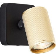 Brilliant Marty Spot plafond - 10x10x12.10cm - Métal - Noir/Or - Couleur Or,Noir - Type de lampe LED - Matériel Métal - Douilles Nvt
