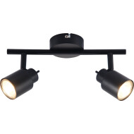 Brilliant Andres Spot Plafonnier 2 lampes - 33x15cm - Métal - Noir - Douilles Nvt - Matériel Métal - Couleur Noir - Type de lampe LED