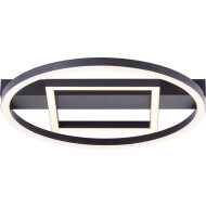 Brilliant Maureen Plafonnier - 24W - Ø37cm - Métal - Noir - Type de lampe LED - Douilles Nvt - Nombre de points lumineux 1 - Matériel Métal - Couleur Noir