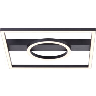 Brilliant Maureen Plafonnier - 24W - 40x40x5cm - Métal - Noir - Douilles Nvt - Couleur Noir - Type de lampe LED - Nombre de points lumineux 1 - Matériel Métal