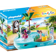 Playmobil Family Fun Leuk zwembad met watersplash - 70610 - Merk Playmobil - Leeftijd vanaf 4 jaar