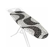 Practo Home Housse de Repassage Coton avec Cordon - 120x38cm - Large - Marque Practo Home - Matériel Coton - Couleur Blanc,Noir