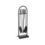Practo Home Haardset Etna - 5 Delig - Gecoat Staal - 66,5cm - Zwart - Topper - Merk Practo Home