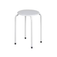 Practo Home Tabouret en Métal - 44,5cm - Empilable - Blanc - Marque Practo Home - Couleur Blanc - Matériel Métal - Pieds Oui