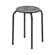 Practo Home Tabouret en Métal - Empilable - 44,5cm - Noir - Marque Practo Home - Couleur Noir - Matériel Métal - Pieds Oui