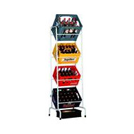 Practo Home Porte-Caisse pour 4 Bacs - 163x51x46cm - Blanc - Marque Practo Home