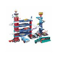 Parkeergarage met Vliegtuig - Met Accessoires - Licht en Geluid - 95 delig - Merk DDD Toys - Leeftijd vanaf 3 jaar